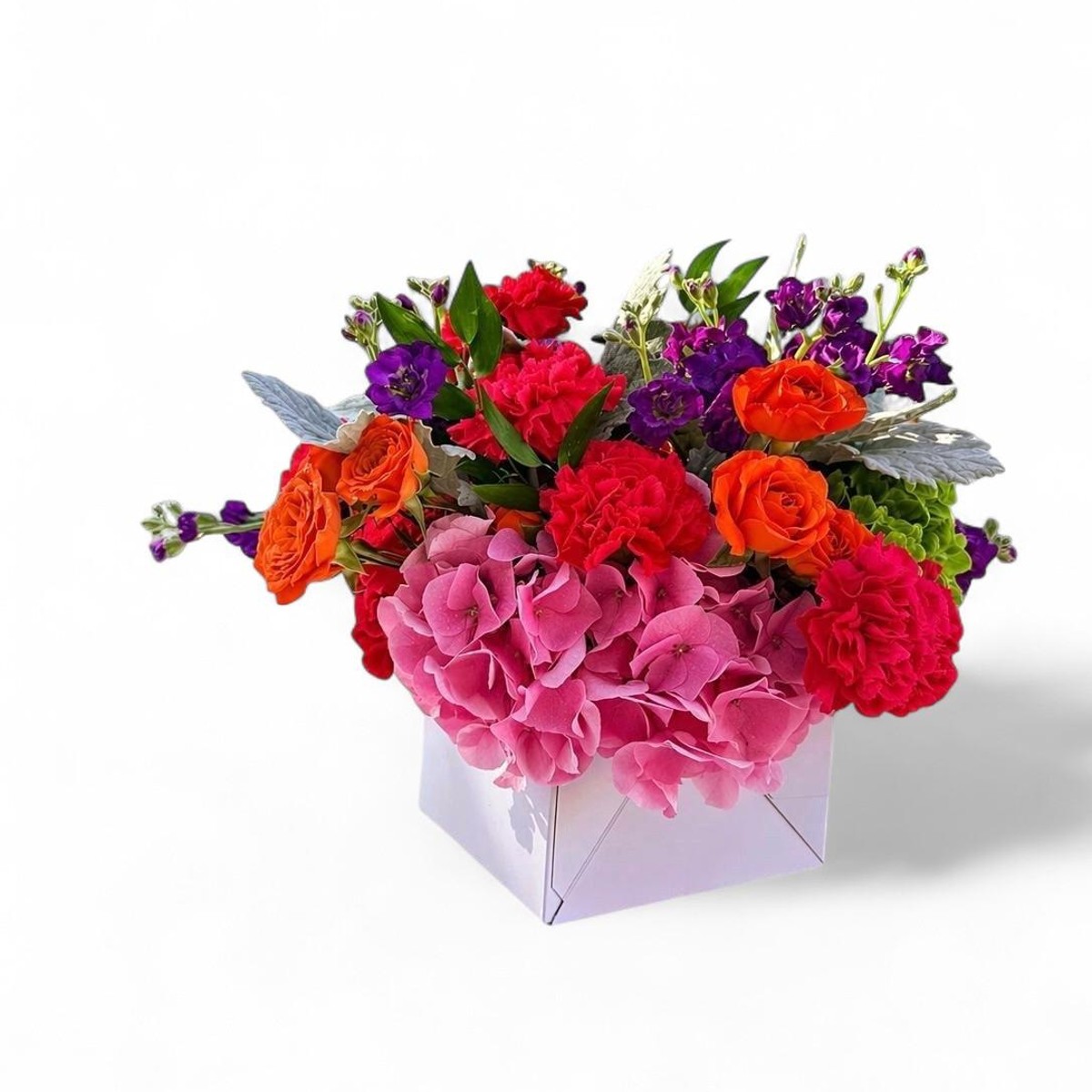 Color Me Happy vibrant, colorful floral arrangement